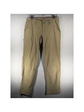 Marmot Womens Tan Roll Up Hiking Pants Size 8 Stretch Nylon Outdoor Trousers